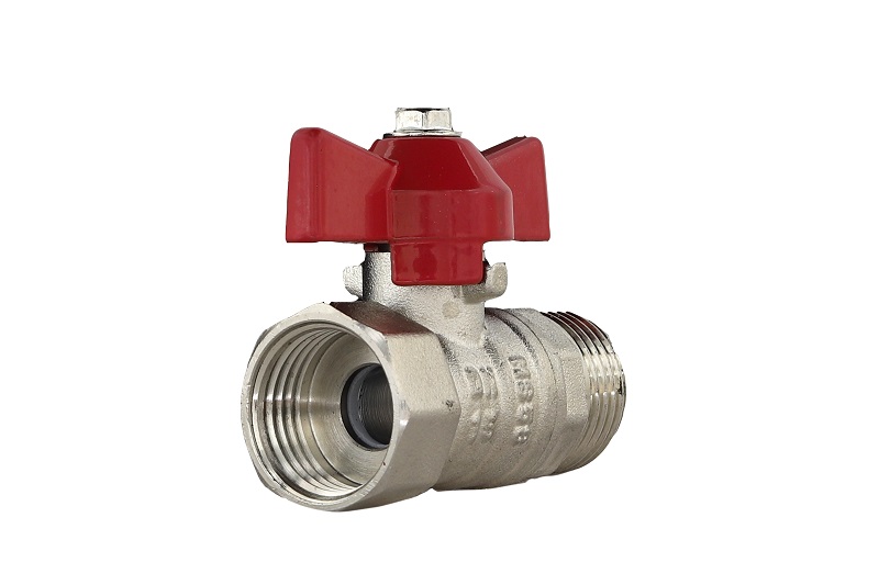 VÁLVULA ESFERA MF 1/2 PP CABO BORBOLETA - VERMELHA