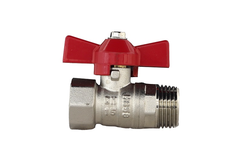 VÁLVULA ESFERA MF 1/2 PP CABO BORBOLETA - VERMELHA