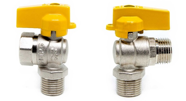 REGISTRO P/ GÁS BORB. AMARELA - ANGULAR - MM E MF